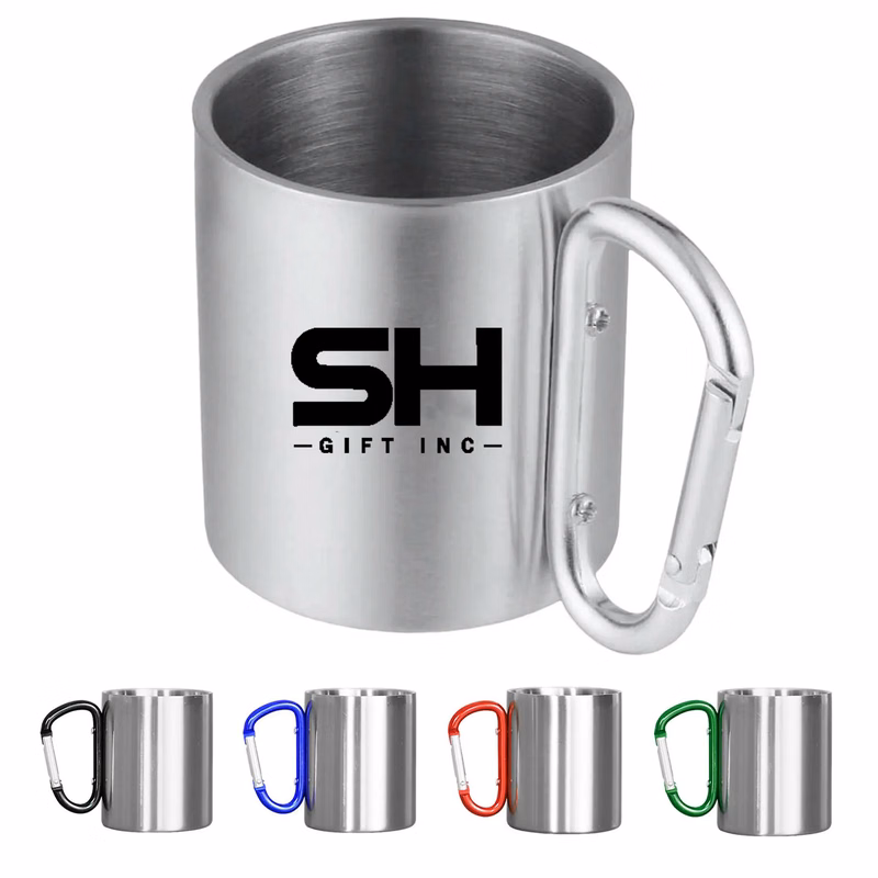 Stainless Steel Camping Carabiner Mugs
