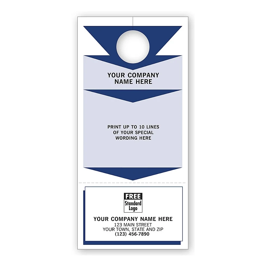 Doorknob Hangers With Perforated Business Card 1