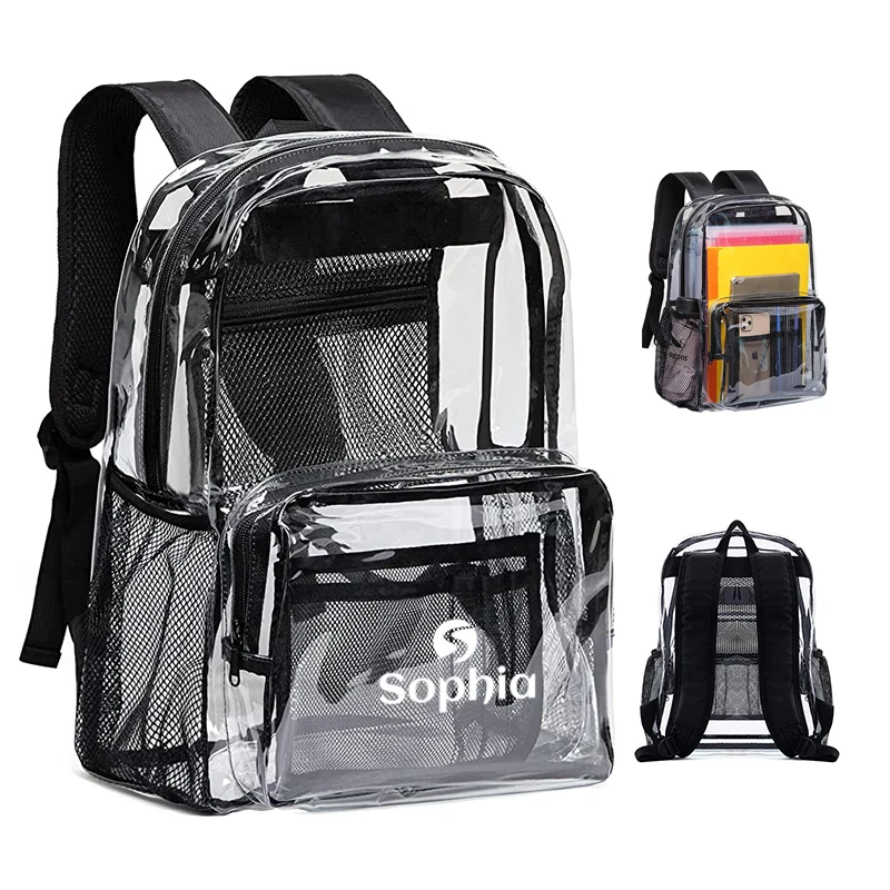 PVC Clear Mesh Backpack 1