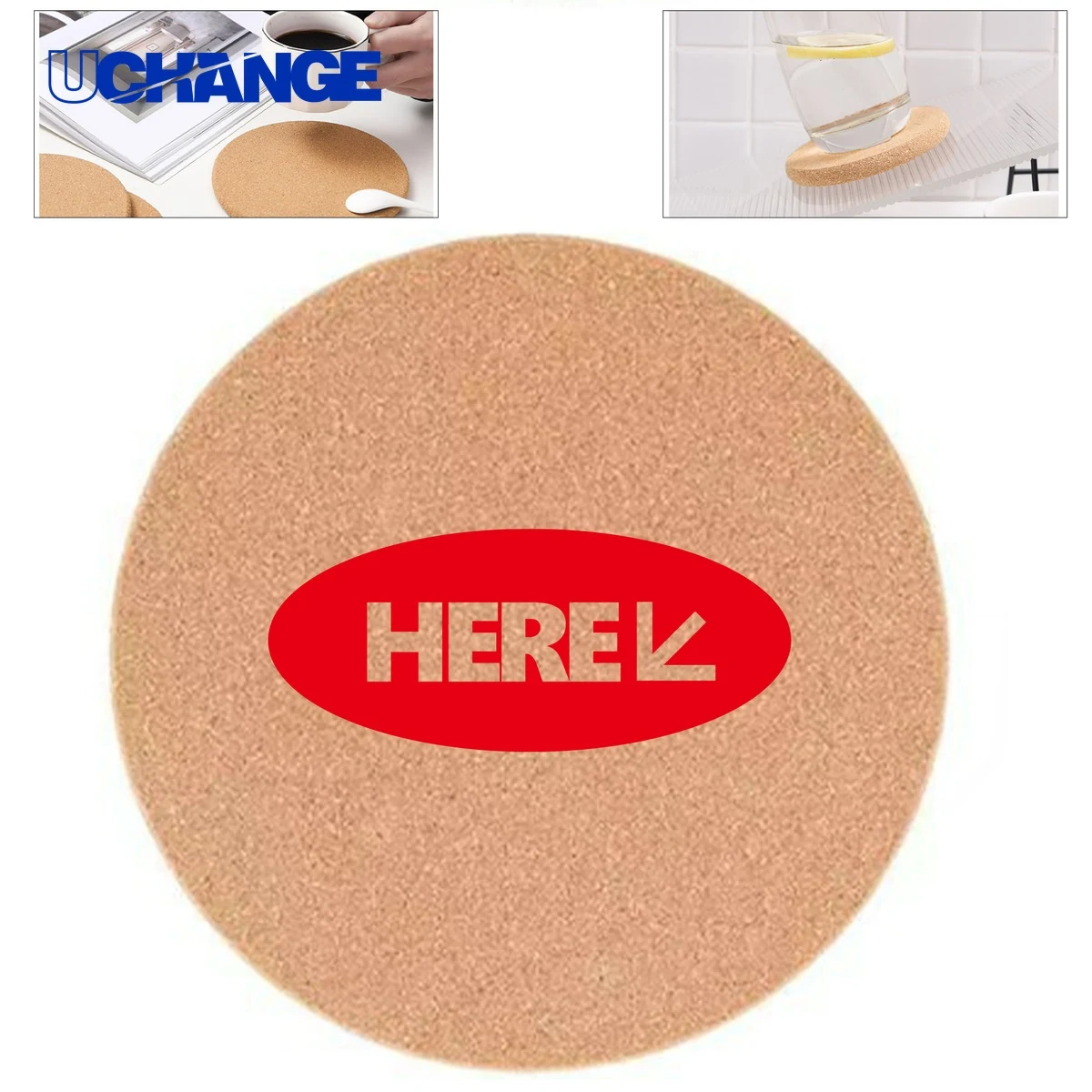 Circular Cork Drink Coaster Mat 1