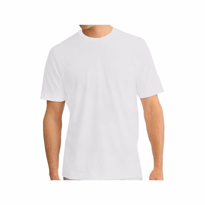 Crew Neck T-Shirts - White Small