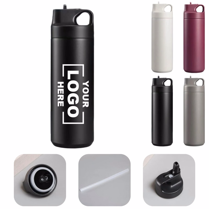 18oz Stainless Steel Sports Straw Thermos Cup