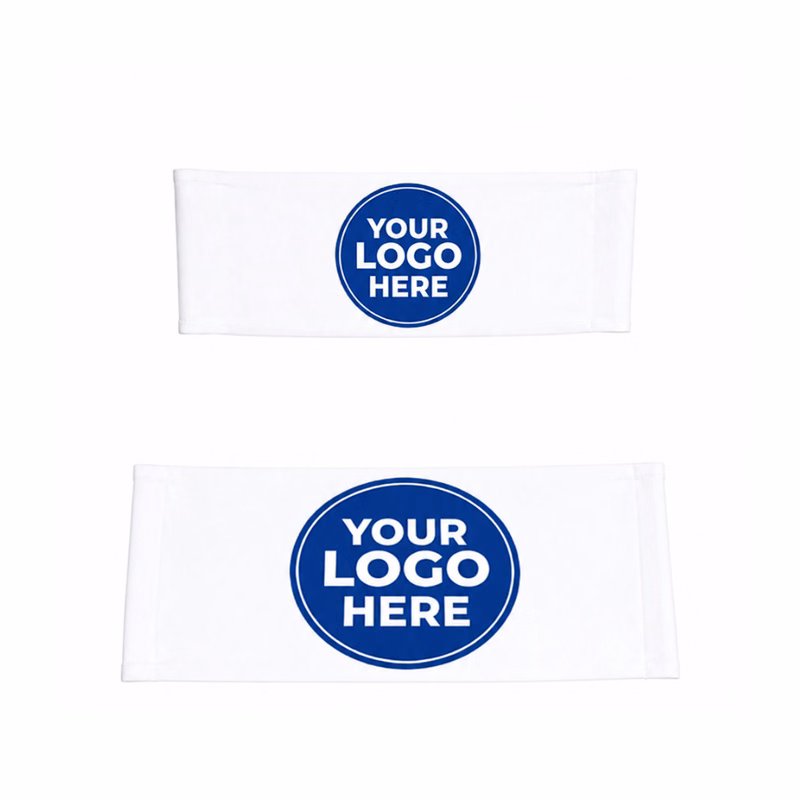 18" Director Chair- White with Full Graphics Logo - Fabric Replacement only