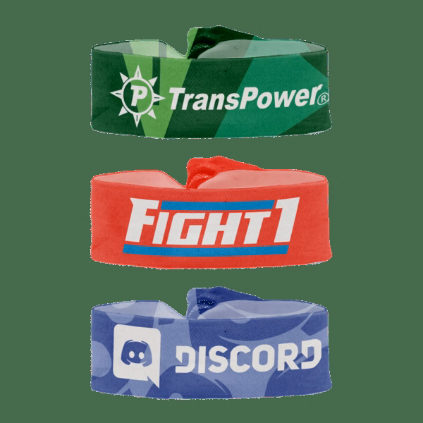 3/4" Dye-Sublimated Elastic Fold-Over Wristband