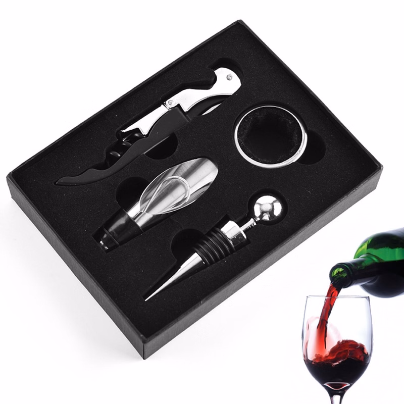 Red Wine Bottle Opener Set