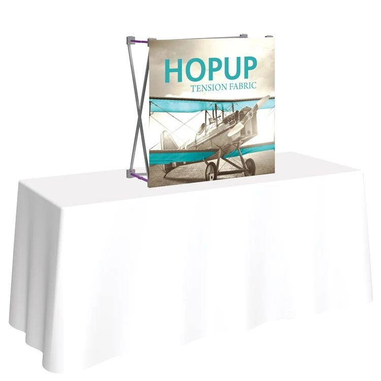 Hopup 2.5ft. Straight Tabletop Display & Front Graphic 1