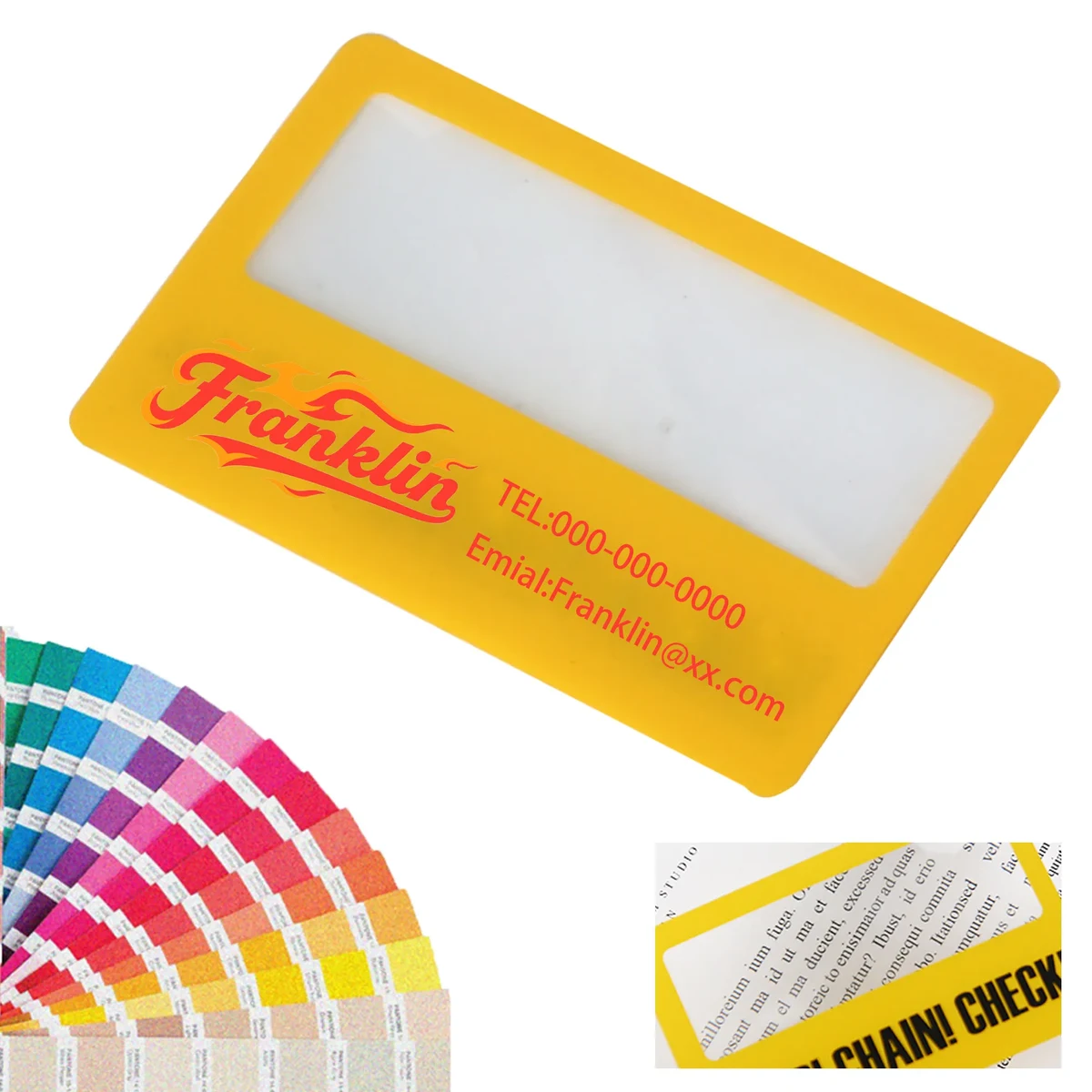 Card Size PVC Magnifying Lens 4X Portable Reading Tool 1