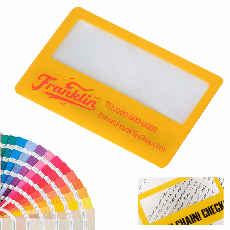 Card Size PVC Magnifying Lens 4X Portable Reading Tool