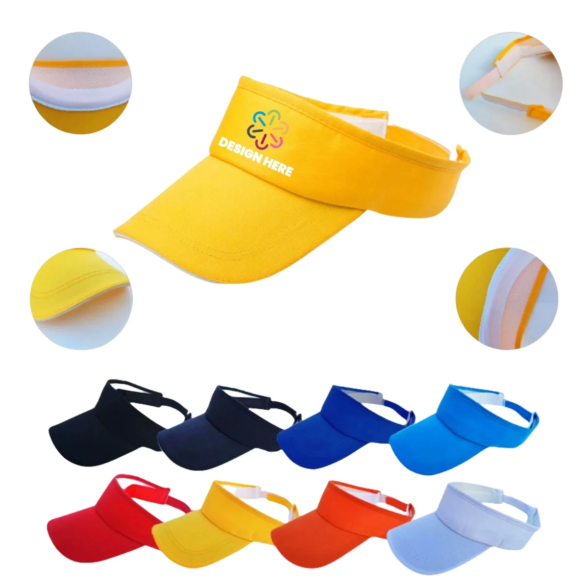 Full Color Sun Visor Hat Outdoor 1