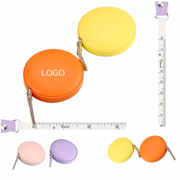 Compact Retractable Leather Measuring Tape Portable Design