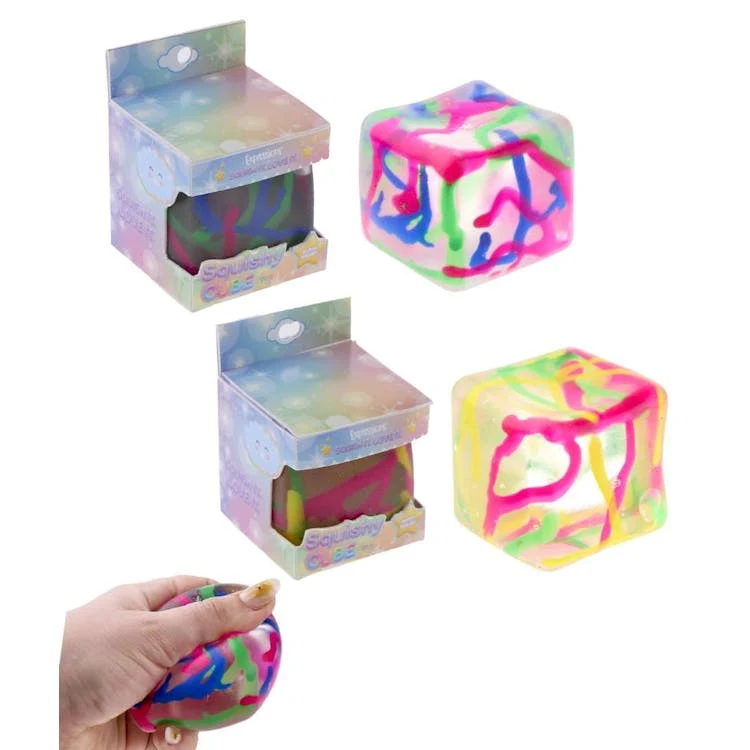 Tie Dye Squishy Cubes - Assorted 1