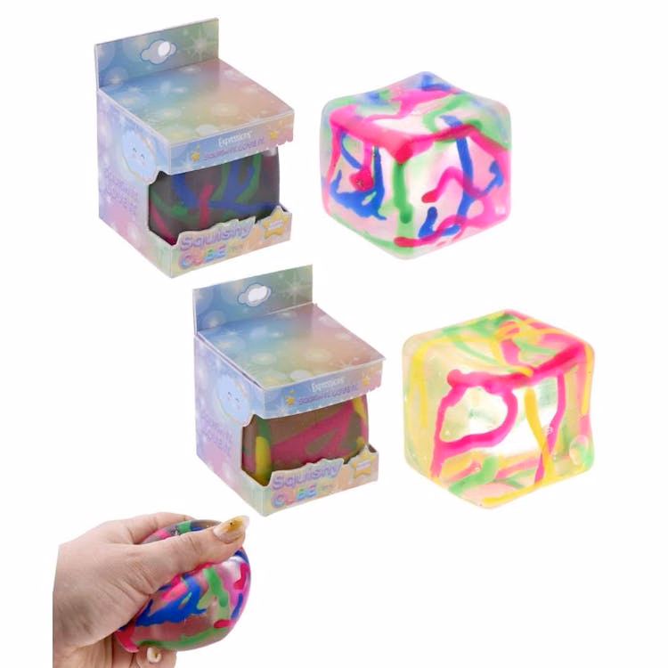 Tie Dye Squishy Cubes - Assorted