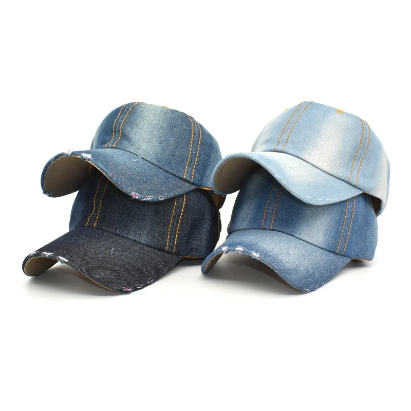 Distressed Washed Vintage Ballcap With Contrast Stitching 1