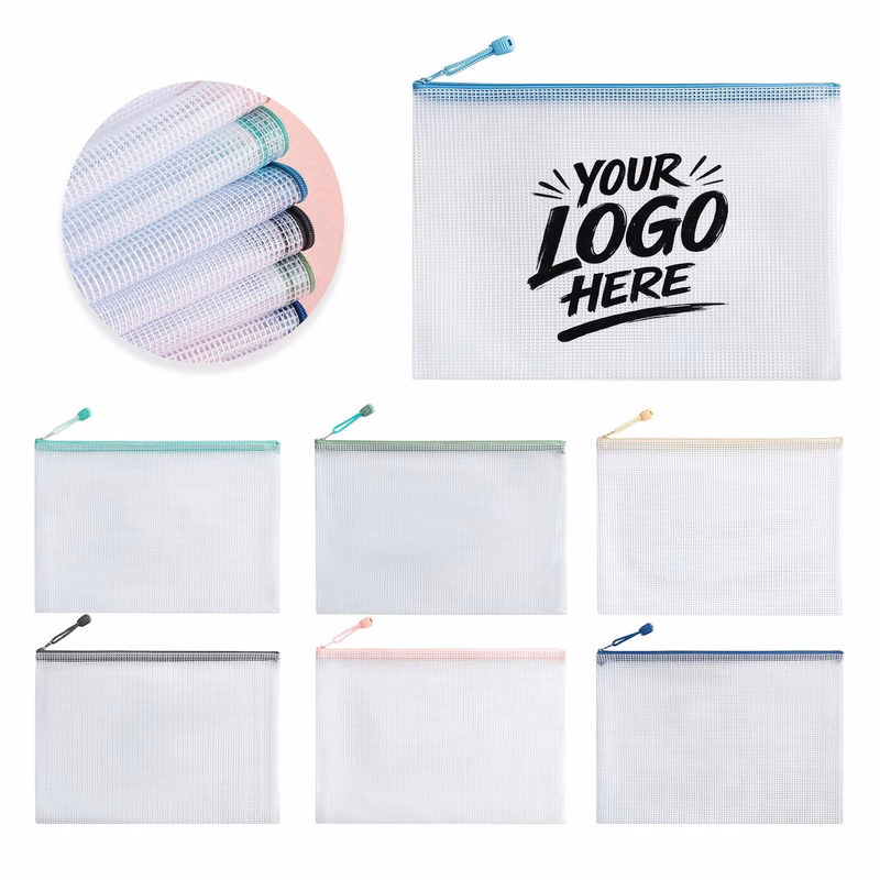 Clear PVC Zipper Pouch A4 Document Storage Bag