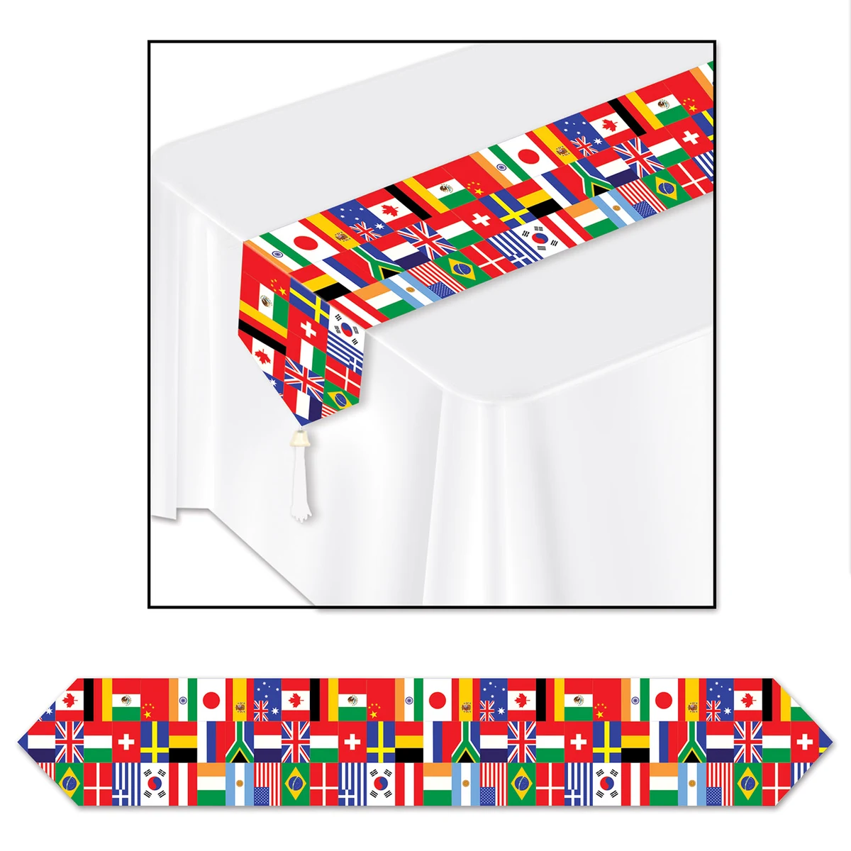 Printed International Flag Table Runner 1