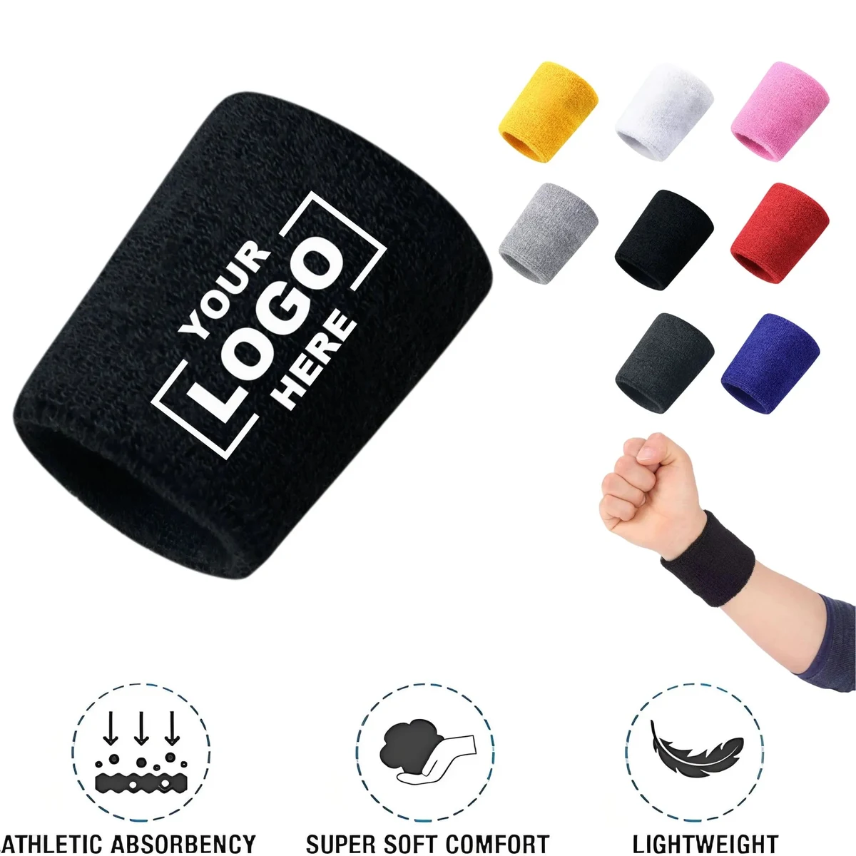 Breathable Stretch Sports Wristband Free Shipping 1