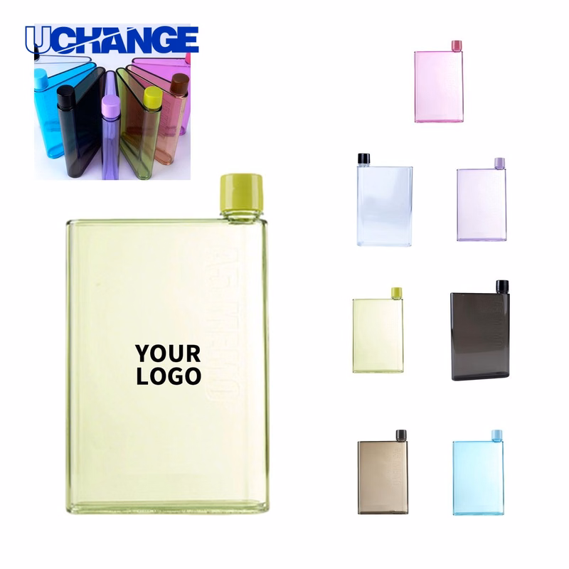 Flat Plastic Water Bottle Slim Profile A5 Size