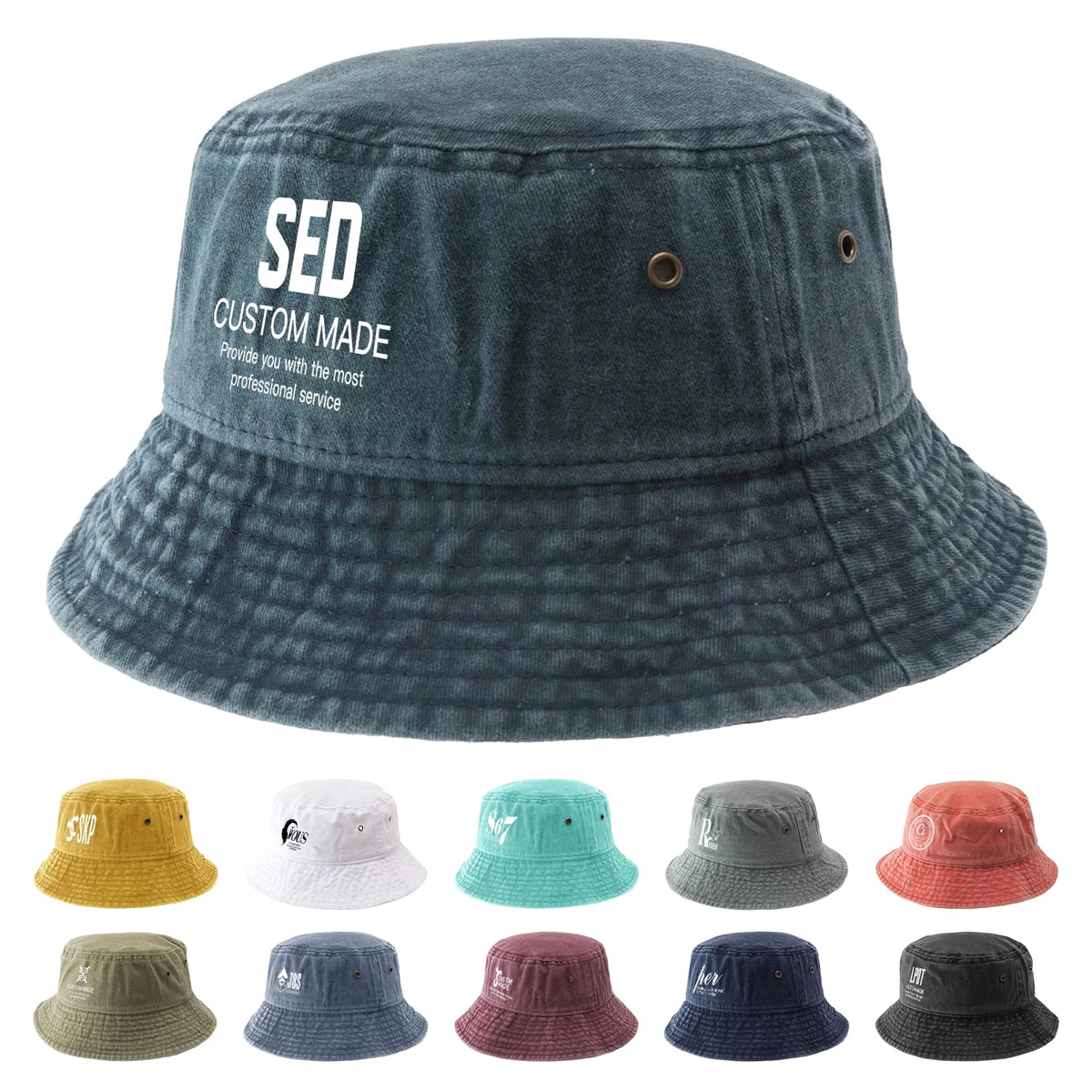 Washed Cotton Bucket Hat 1