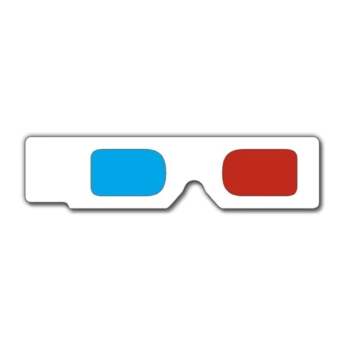 3D Glasses Hand Held Red/Cyan Lenses - Stock 1