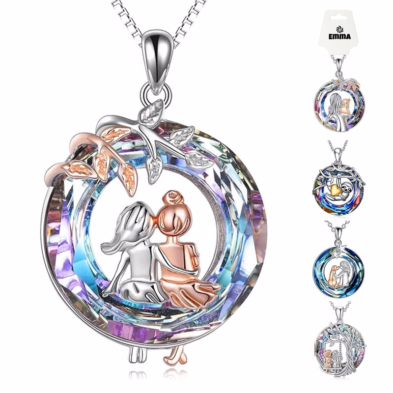 Dazzling crystal pendant necklace
