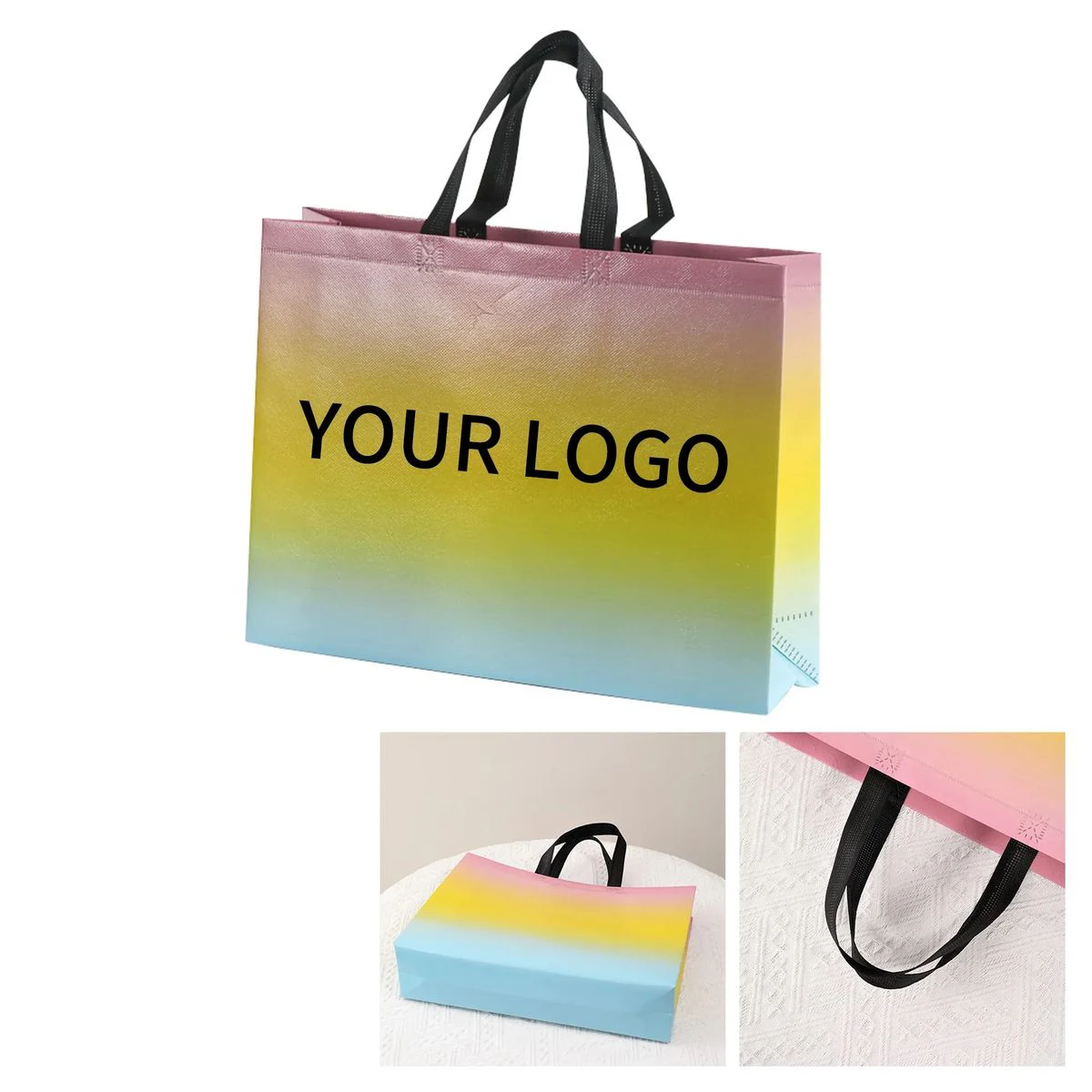 Gradient Color Tote Bag with Non Woven Fabric 1