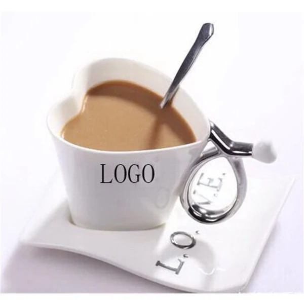 Heart Porcelain Coffee Mug 1