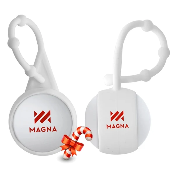 Candy Cane Holiday Lip Balm With Silicone Carabiner 1