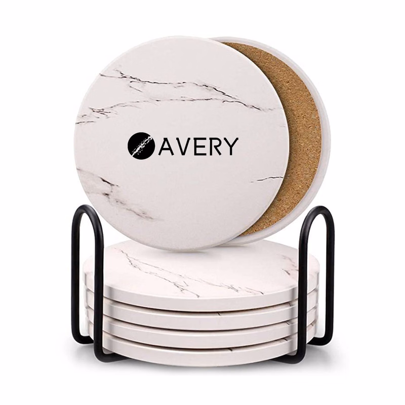 Round Ceramic Insulating Coaster Set