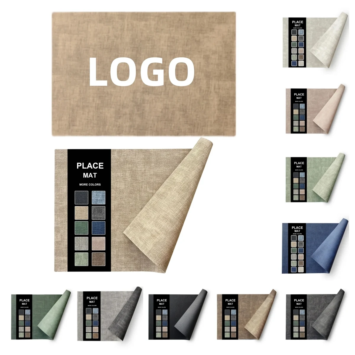 Premium Textured-Leather Placemats 1