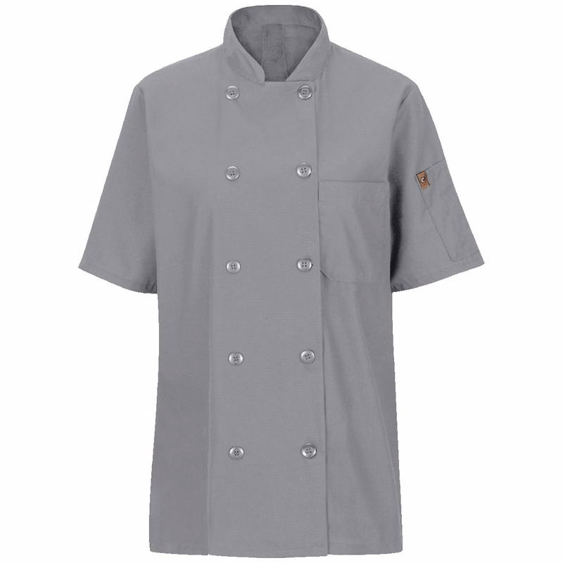 Women's Mimix™ Short Sleeve Chef Coat with OilBlok - 045X
