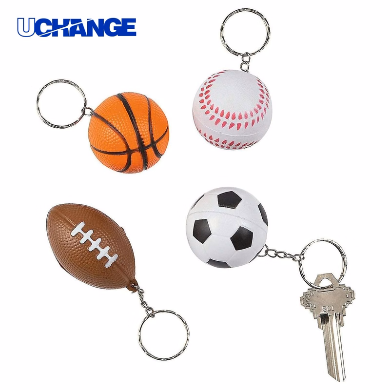 Mini Foam Sports Ball Keychain