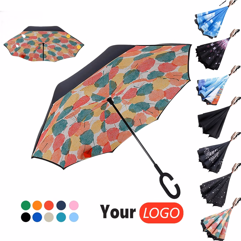 The Future Umbrella Inverted Reverse Folding C-Shaped Handle