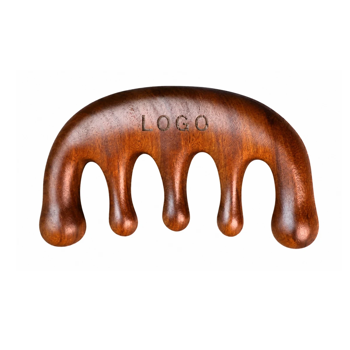 Five Prong Wooden Scalp Massage Comb 1