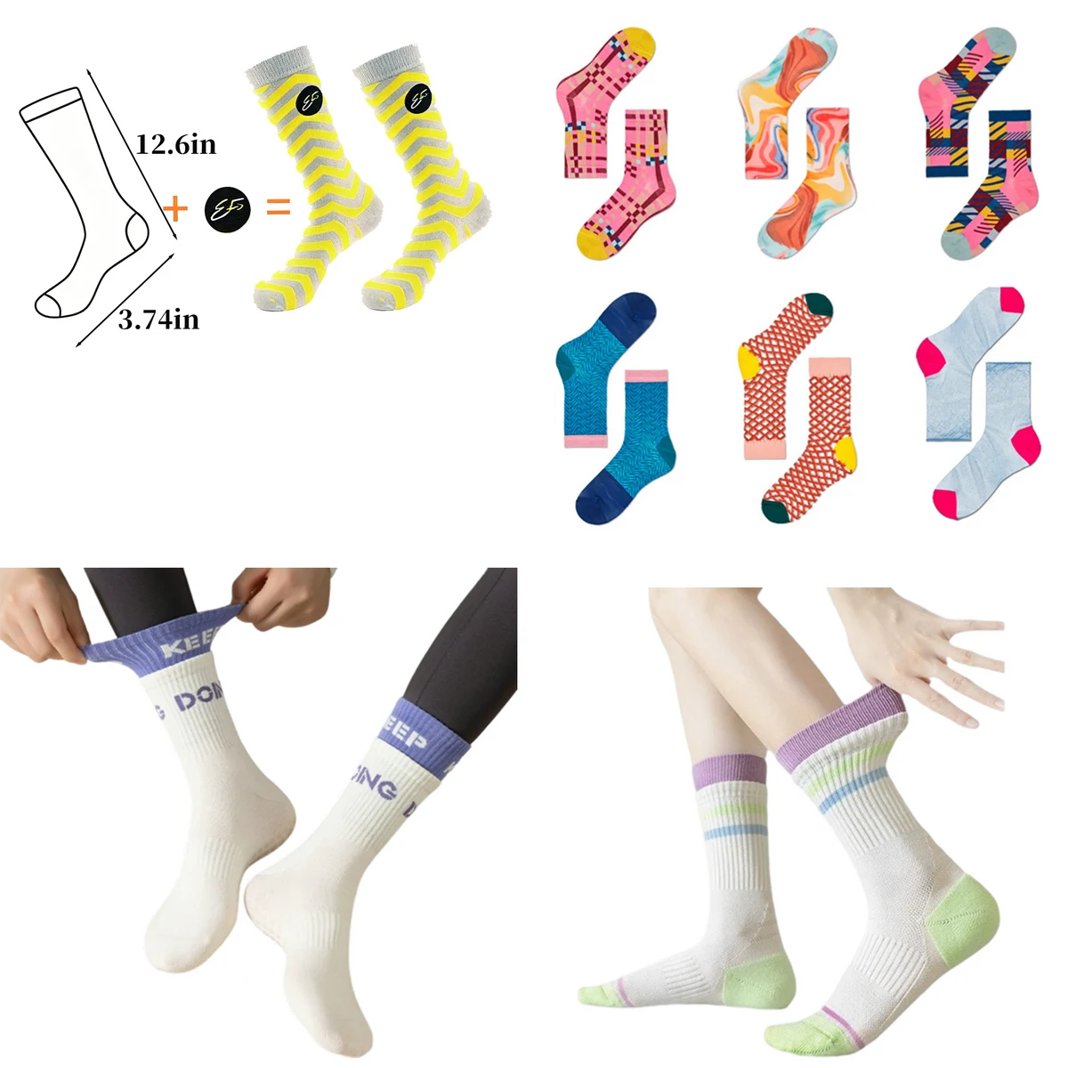 Custom Design Printed Thermal Socks 1