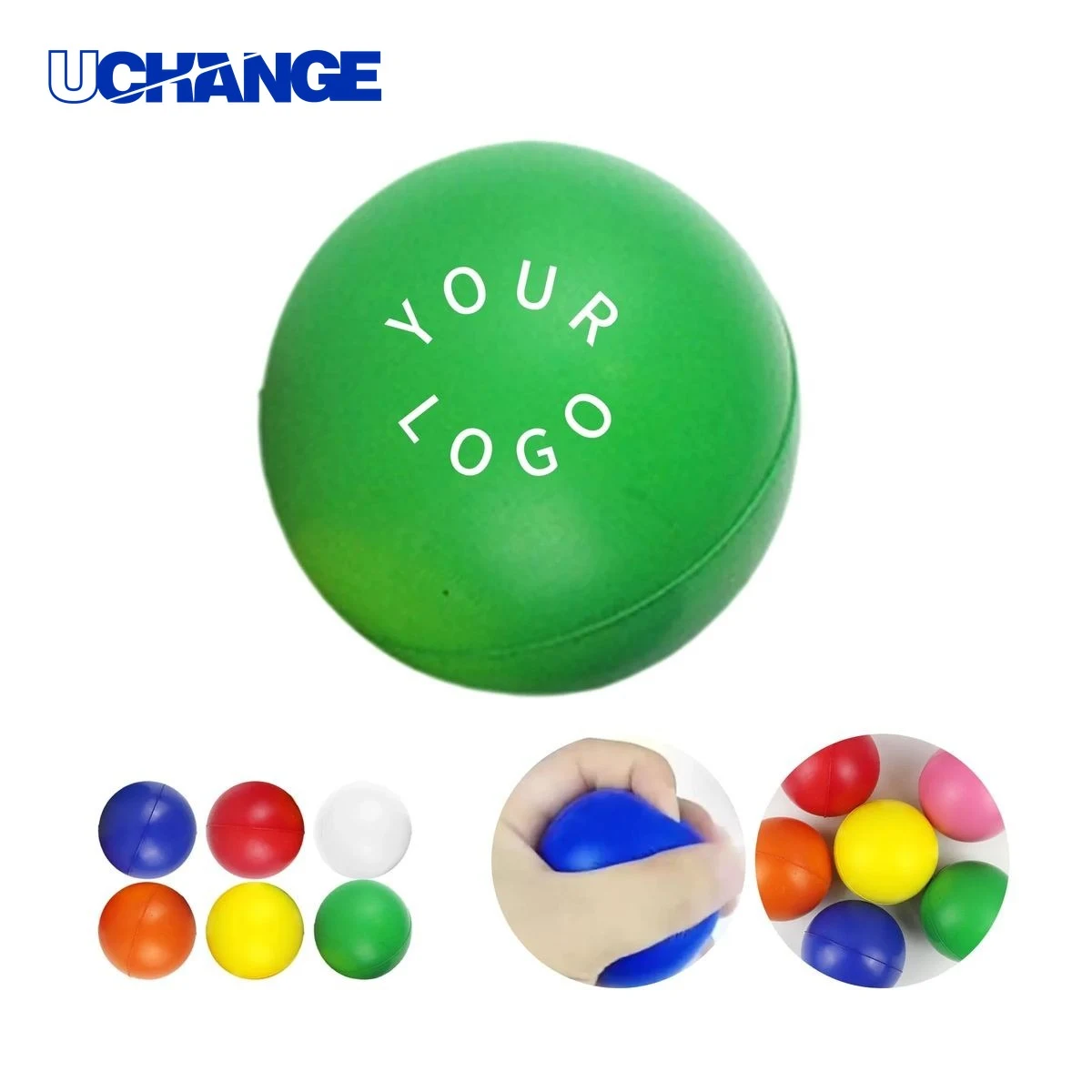 Round PU Stress Ball Squeeze Toy for Office and Home Use 1