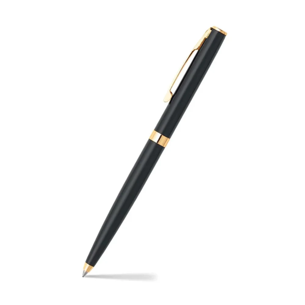 SHEAFFER® SAGARIS 9471 Gloss Black Gold Tone Trim Ballpoint Pen w/ Gift Box 1
