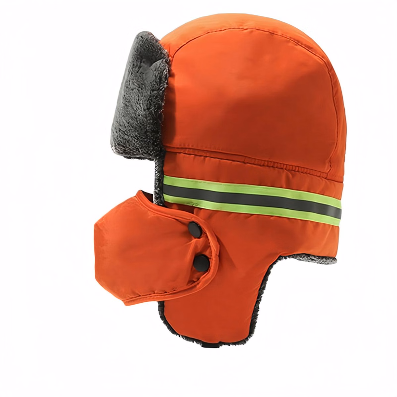 Safety reflective ski winter hat