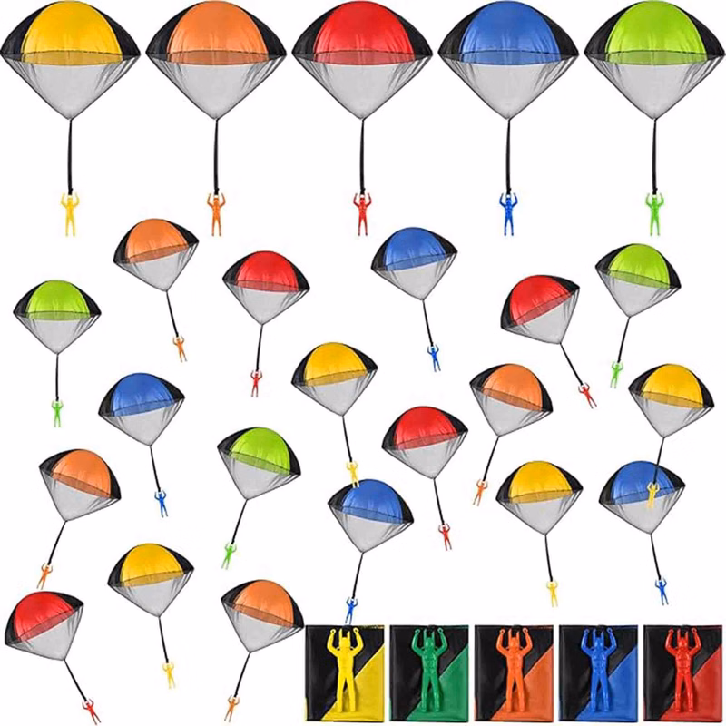 Kids Hand Throwing Parachute Toy Soldier