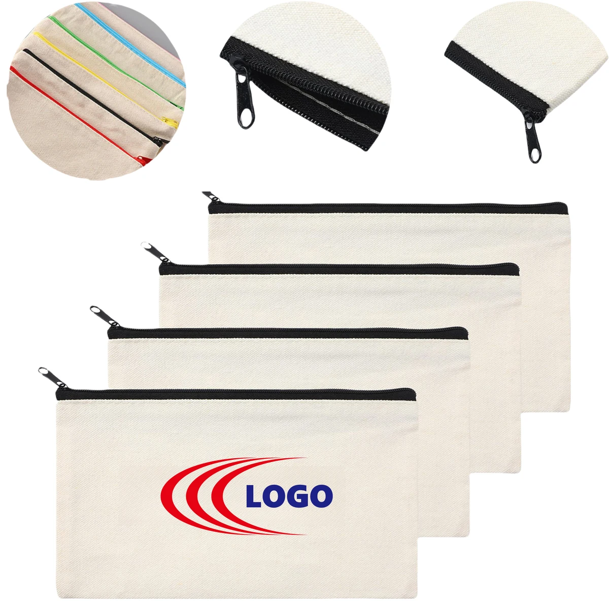 Canvas Zipper Pouch Blank Pencil Case MOQ20 1