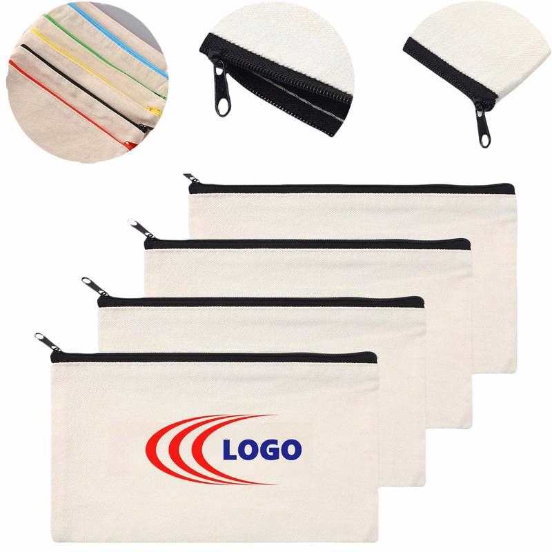 Canvas Zipper Pouch Blank Pencil Case MOQ20
