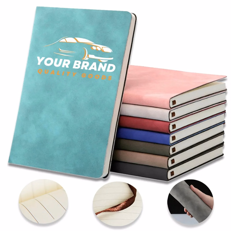 2pcs B5 Soft Leather Smooth Touch Thick Paper Notebook