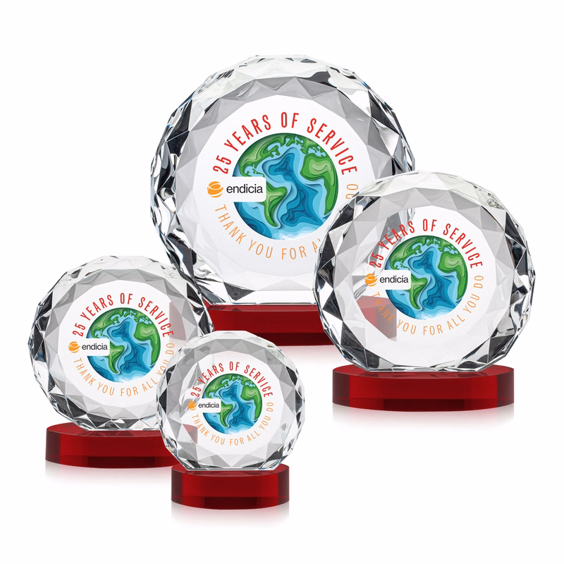 Seville VividPrint™ Award on Alberton Base - Red