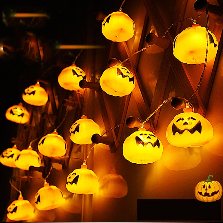 16 Pcs LED Halloween Party Pumpkin String Lights 1