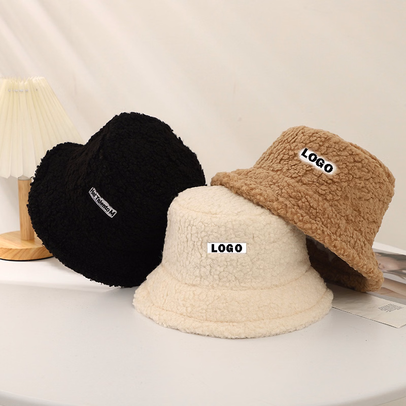 Faux Lamb Wool Fishermans Hat Trend Bucket Hats