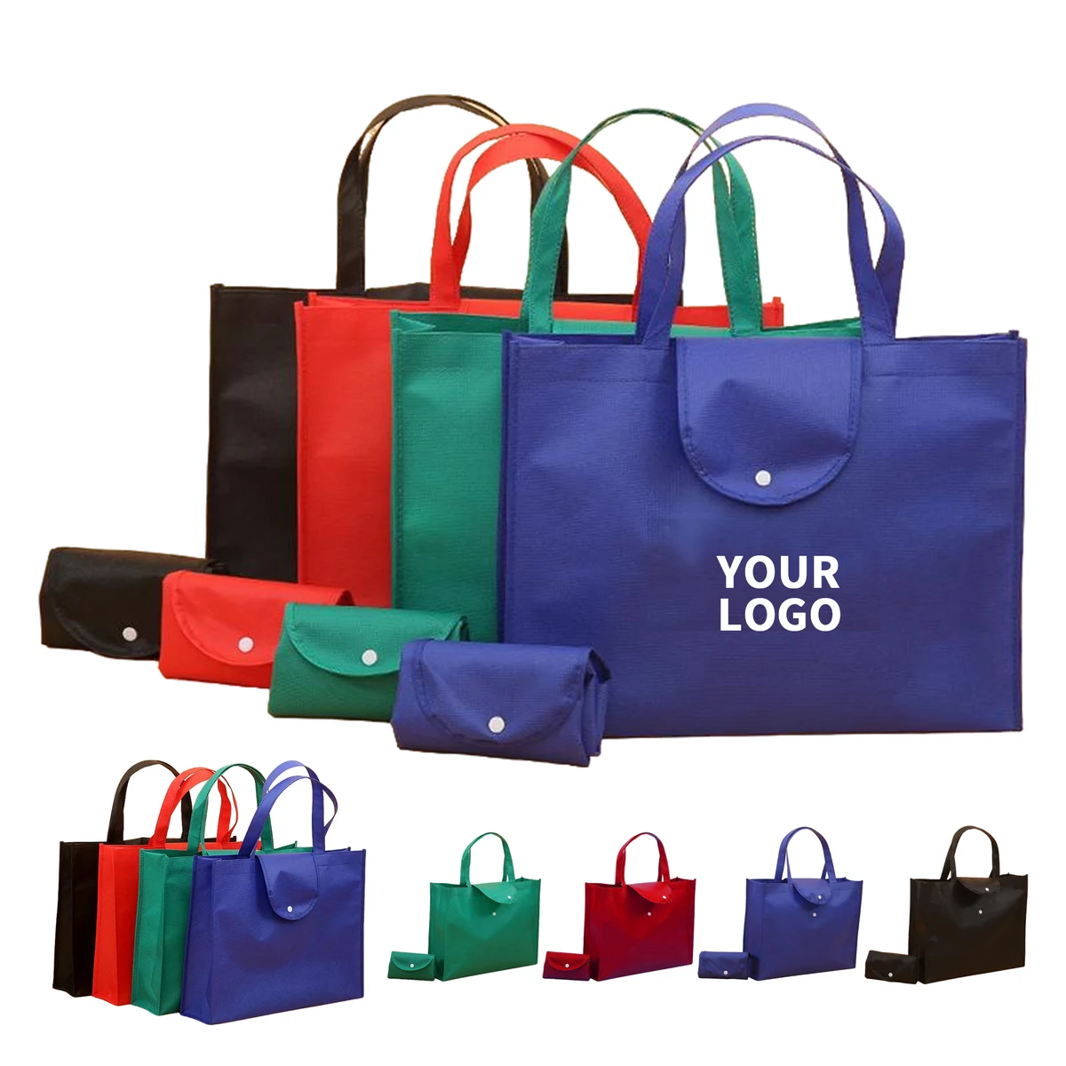 Foldable Non Woven Shopping Tote Bag Eco Friendly 1