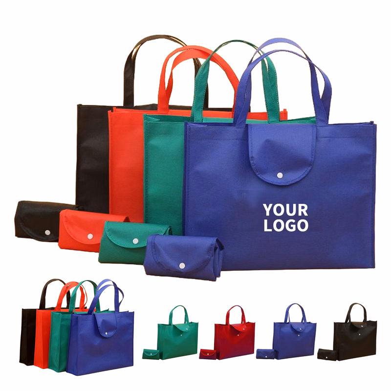 Foldable Non Woven Shopping Tote Bag Eco Friendly