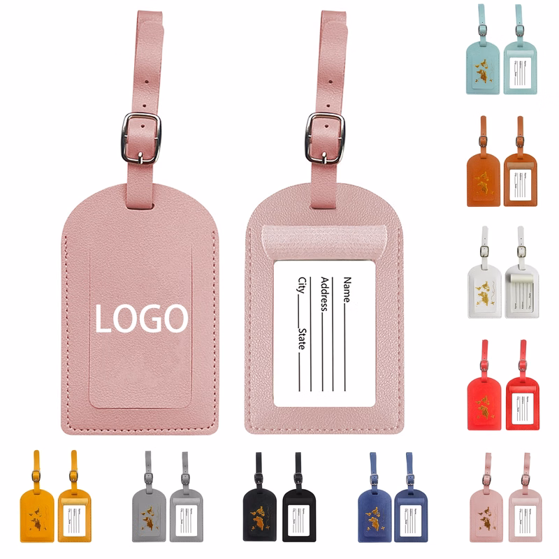 MOQ 100pcs PU Leather Luggage Tag