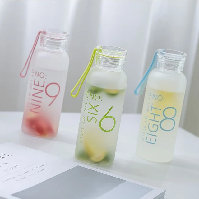 Glass Water Bottle 15 oz 1