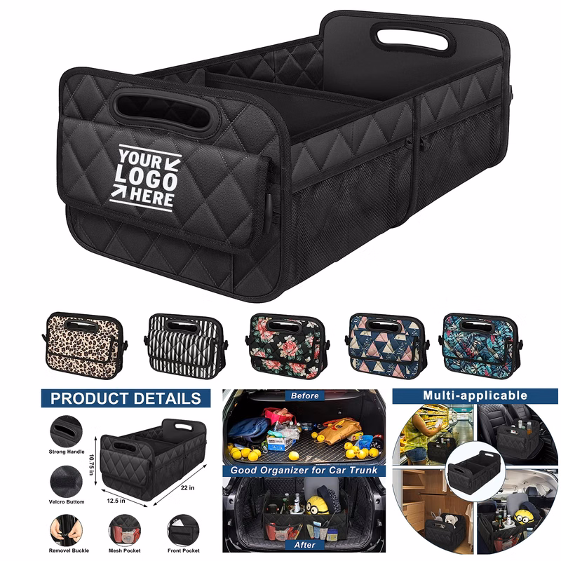 6 Big Pocket SUV Car 50L Waterproof Polyester Trunk Organizer Storage