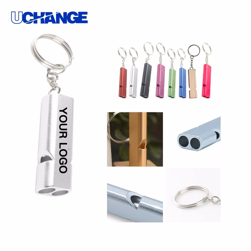 Compact Aluminum Whistle Keychain Tool for Outdoor Survival
